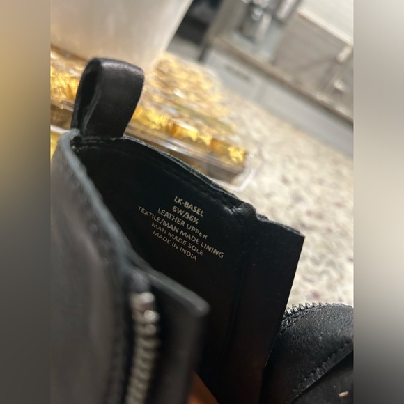 Lucky Brand LK Basel Ankle Bootie Black Leather Women's Size 6W - Picture 7 of 7